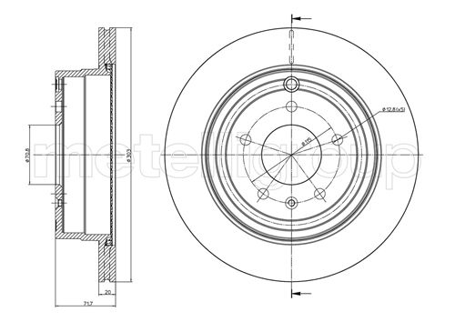 Brake Disc - 23-0893C METELLI