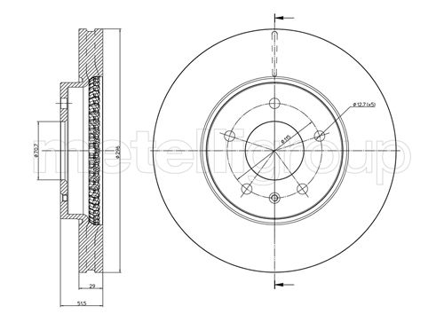 Brake Disc - 23-0894C METELLI