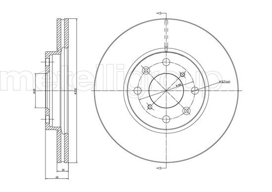 Brake Disc - 23-0908C METELLI