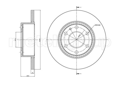 Brake Disc - 23-0910C METELLI
