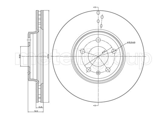 Brake Disc - 23-0917C METELLI