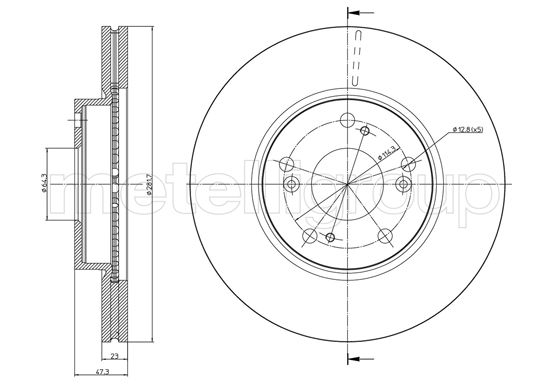 Brake Disc - 23-0932C METELLI