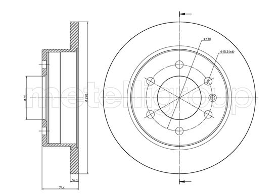 Brake Disc - 23-0936 METELLI