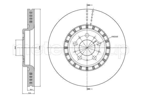Brake Disc - 23-0974C METELLI