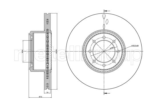 Brake Disc - 23-0994C METELLI