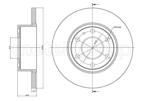 Brake Disc - 23-1038C METELLI