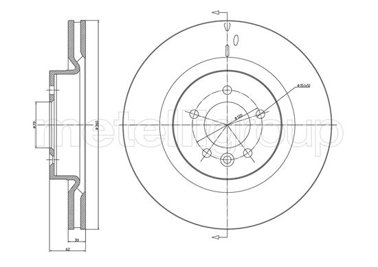 Brake Disc - 23-1067C METELLI