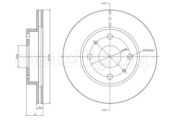 Brake Disc - 23-1138C METELLI