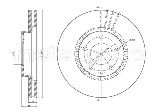 Brake Disc - 23-1163C METELLI