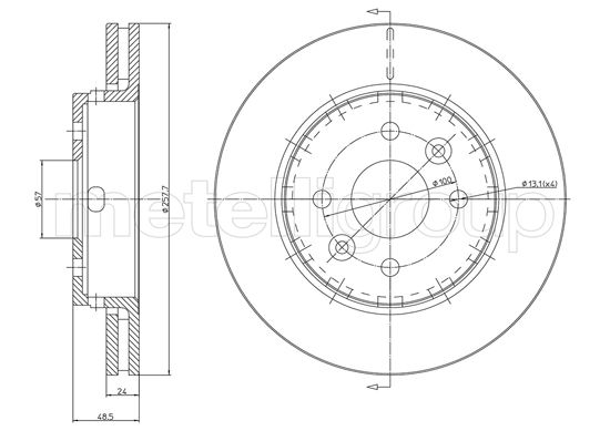 Brake Disc - 23-1164C METELLI