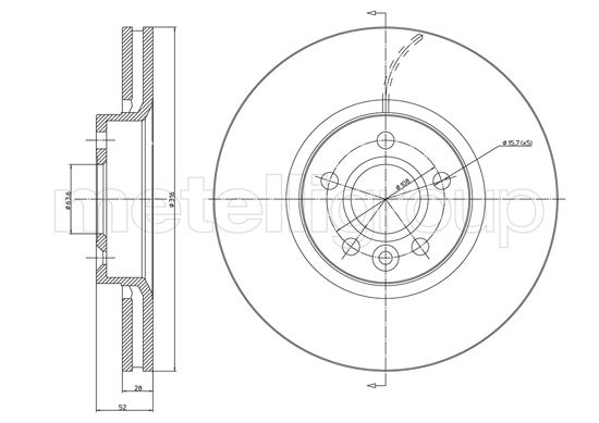 Brake Disc - 23-1181C METELLI