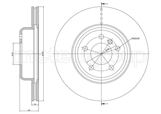 Brake Disc - 23-1253C METELLI