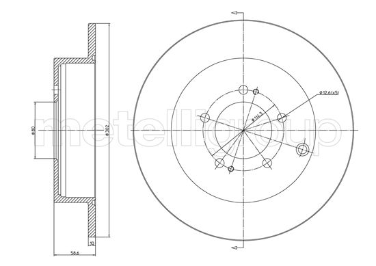 Brake Disc - 23-1332C METELLI