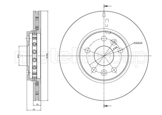 Brake Disc - 23-1341C METELLI