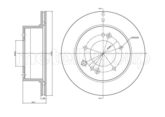 Brake Disc - 23-1354C METELLI