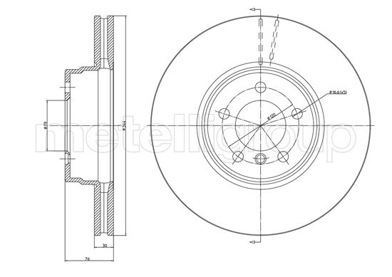 Brake Disc - 23-1357C METELLI