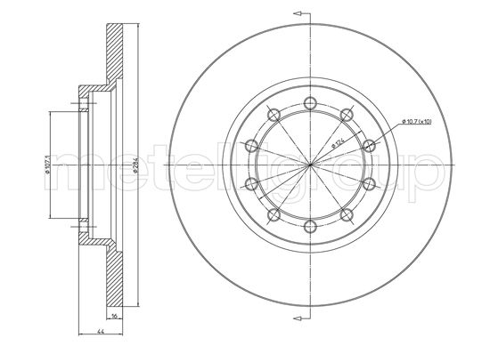Brake Disc - 23-1469C METELLI