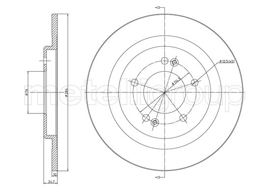 Brake Disc - 23-1472C METELLI