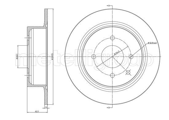 Brake Disc - 23-1473C METELLI