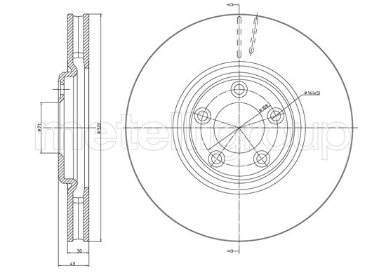 Brake Disc - 23-1496C METELLI