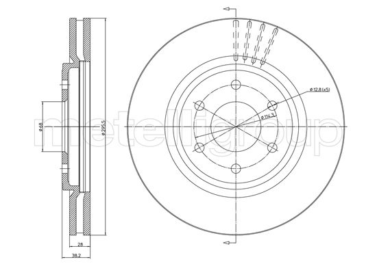 Brake Disc - 23-1580C METELLI