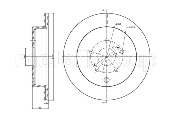 Brake Disc - 23-1639C METELLI