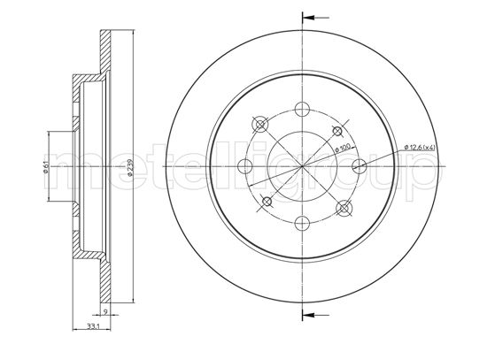 Brake Disc - 23-1664C METELLI