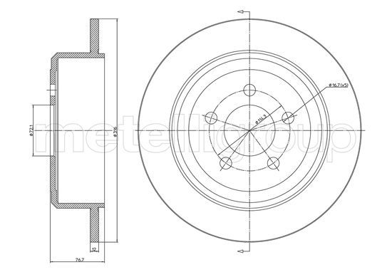 Brake Disc - 23-1684C METELLI