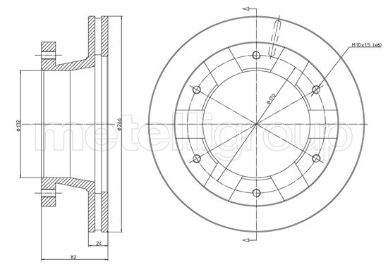 Brake Disc - 23-1700 METELLI