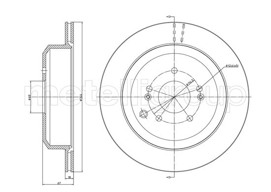 Brake Disc - 23-1702C METELLI