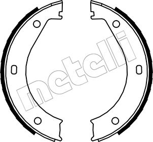 Kit ganasce, Freno stazionamento - 53-0013 METELLI