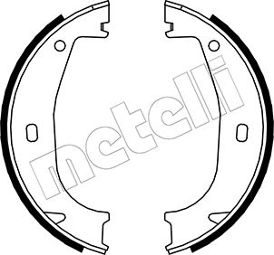 Brake Shoe Set, parking brake - 53-0016 METELLI