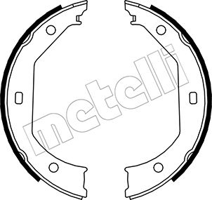 Kit ganasce, Freno stazionamento - 53-0017 METELLI