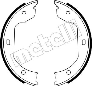 Brake Shoe Set, parking brake - 53-0019 METELLI