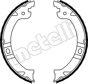 Brake Shoe Set, parking brake - 53-0027 METELLI