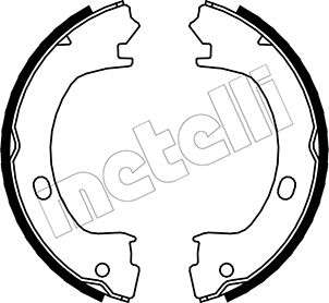 Brake Shoe Set, parking brake - 53-0031 METELLI