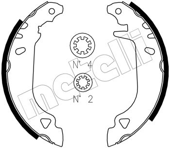 Brake Shoe Set - 53-0066J METELLI