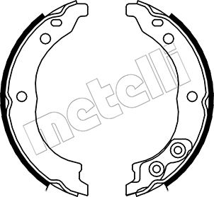 Brake Shoe Set, parking brake - 53-0089 METELLI