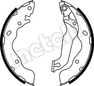 Brake Shoe Set - 53-0176 METELLI