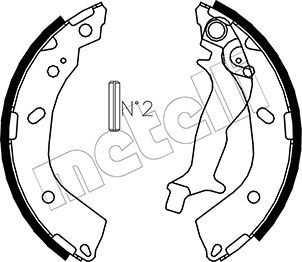 Brake Shoe Set - 53-0178 METELLI