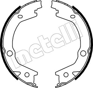 Brake Shoe Set, parking brake - 53-0184 METELLI