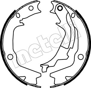 Brake Shoe Set, parking brake - 53-0186 METELLI