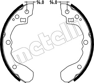 Brake Shoe Set - 53-0217 METELLI
