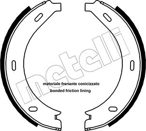 Brake Shoe Set, parking brake - 53-0236 METELLI