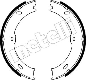 Brake Shoe Set, parking brake - 53-0246 METELLI