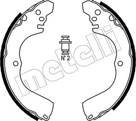 Brake Shoe Set - 53-0261 METELLI