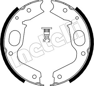 Kit ganasce, Freno stazionamento - 53-0264 METELLI