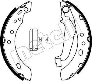 Комплект тормозных колодок - 53-0284 METELLI