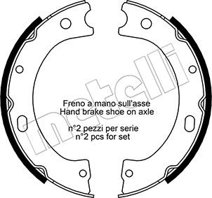 Brake Shoe Set, parking brake - 53-0289 METELLI