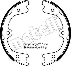 Brake Shoe Set, parking brake - 53-0298 METELLI